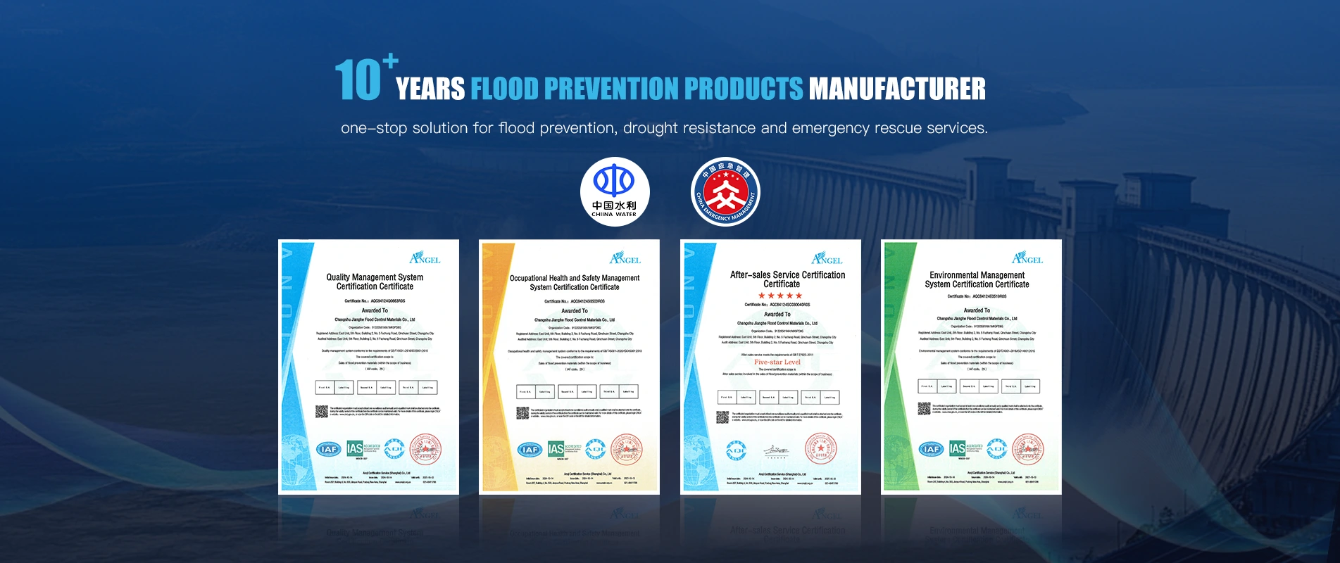 Certificados ISO 9001 e ISO 14001