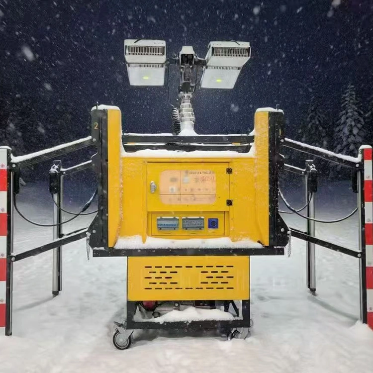 Torre de iluminação móvel de carga e descarga automática